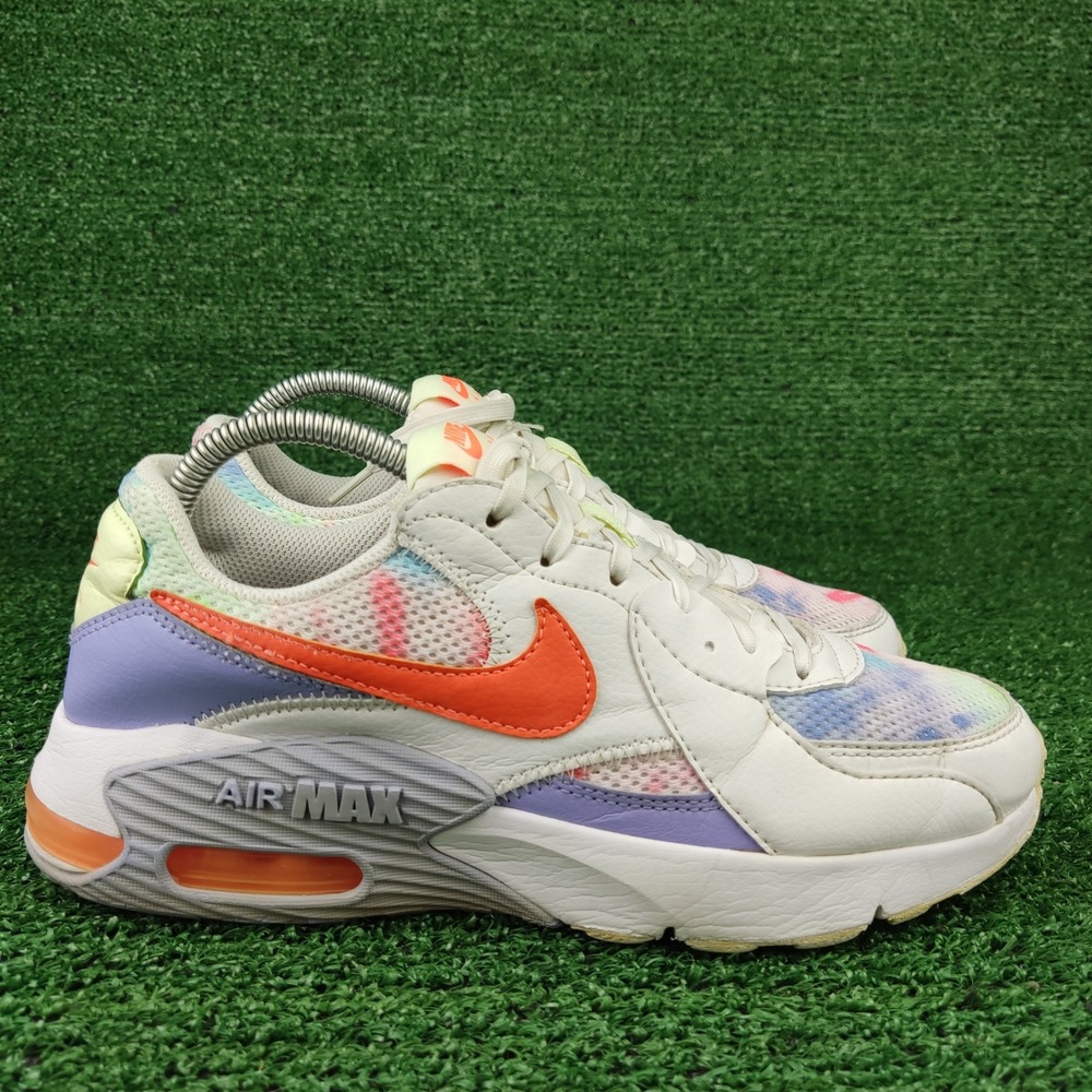 Nike Sneaker Womens 8.5 White Air Max Excee Tie Dye DD9671-900 Athletic Running
